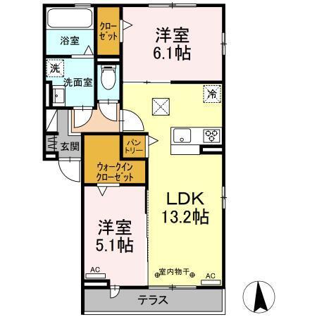 ManoirBlancⅡ（105） 間取り図画像