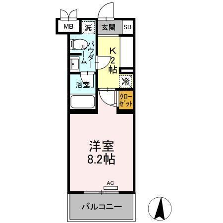 ファンディ平塚（505） 間取り図画像