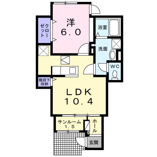 ヴィータ　フェリーチェⅠ（102） 間取り図画像