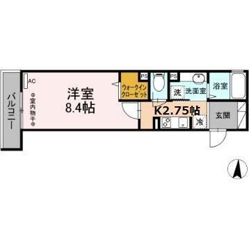 グラッサム大和（202） 間取り図画像