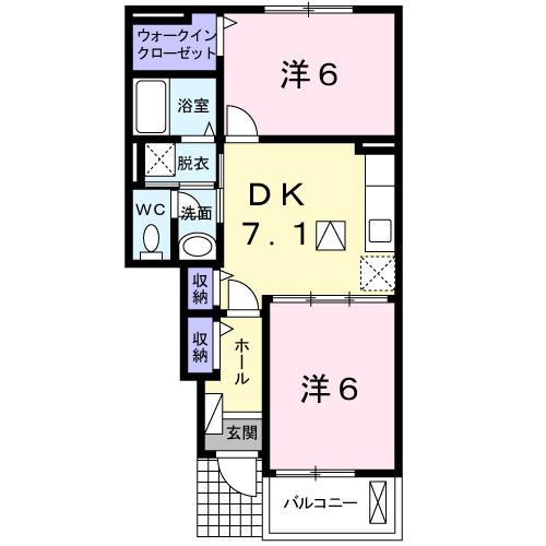 クロークルア・トング（102） 間取り図画像