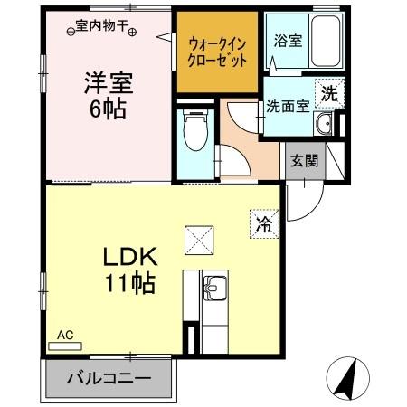 リバティヒル東林間（201） 間取り図画像