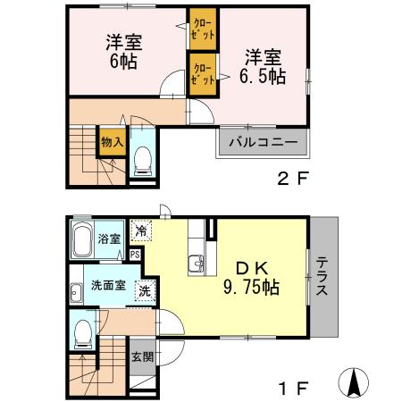 De Tsu 　Fiume(ﾌｭｰﾒ)（Ⅱ） 間取り図画像