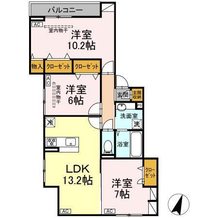 ホルテンジエ原町田（202） 間取り図画像