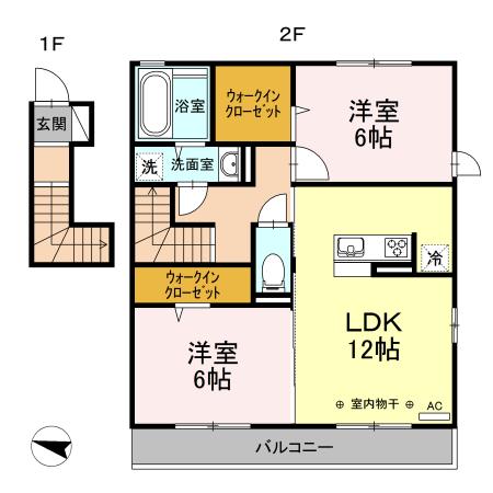 セレスティンワール　A棟（201） 間取り図画像