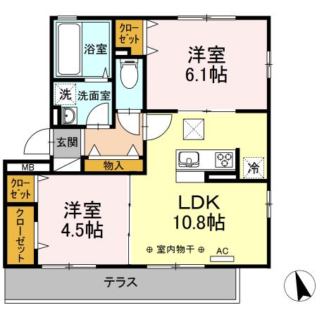 ジェルベーラ湘南（101） 間取り図画像