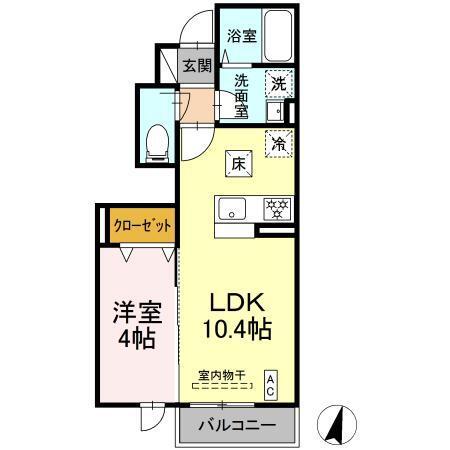 クレール光丘A（103） 間取り図画像