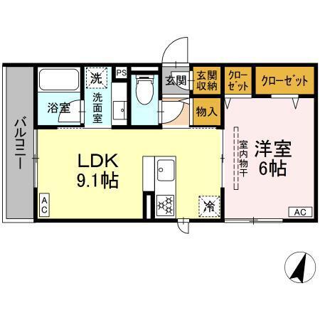 フラクタス東柏ケ谷（205） 間取り図画像