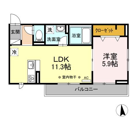 Lupinus　B棟（202） 間取り図画像