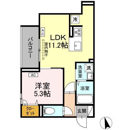 D'Bless横濱赤門通り（201） 間取り図画像