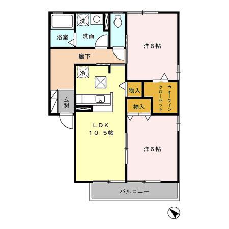エトワール湘南　ウエスト（102） 間取り図画像