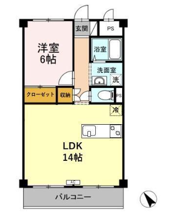 ワタナベビル（302） 間取り図画像