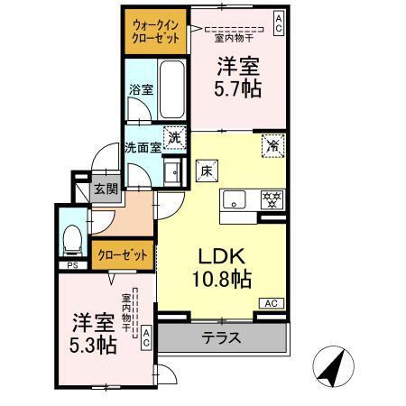 イヴレーア南台（101） 間取り図画像
