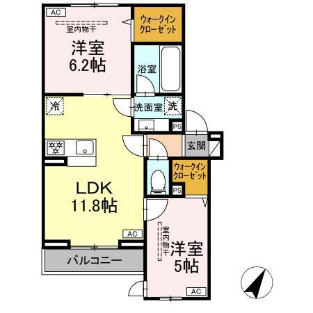 イヴレーア南台（202） 間取り図画像