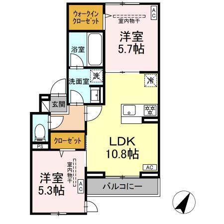 イヴレーア南台（301） 間取り図画像