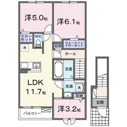 ジリエット（202） 間取り図画像