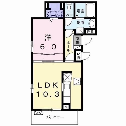 クリスタルメゾン　しらかば（101） 間取り図画像