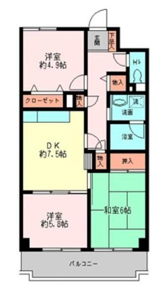 メゾンデフォンティヌ（0404） 間取り図画像