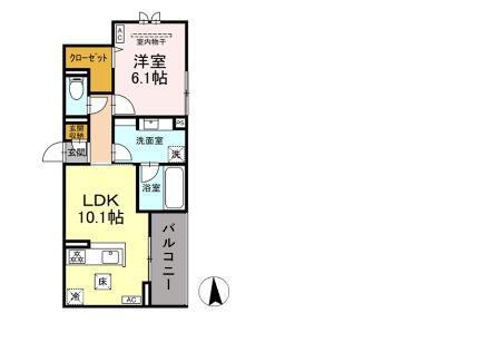 エリシア泉町（101） 間取り図画像
