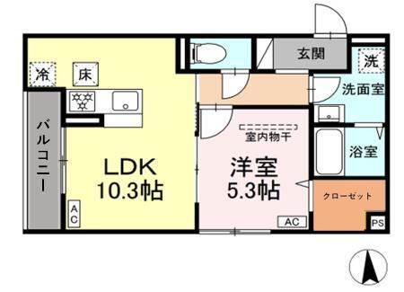エリシア泉町（102） 間取り図画像