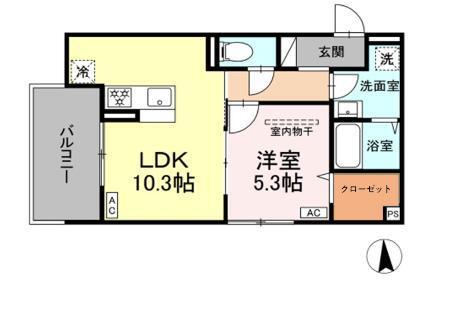 エリシア泉町（302） 間取り図画像