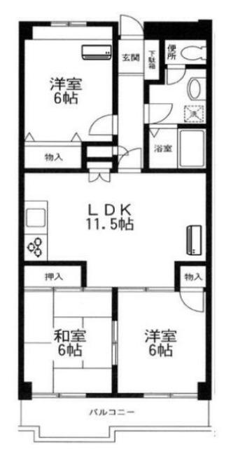 サンプラザ湘南（702） 間取り図画像