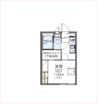 レオパレス東海（203） 間取り図画像