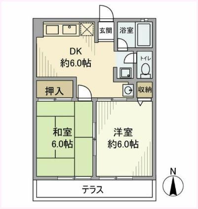 シティハイムアキヤマ（101） 間取り図画像