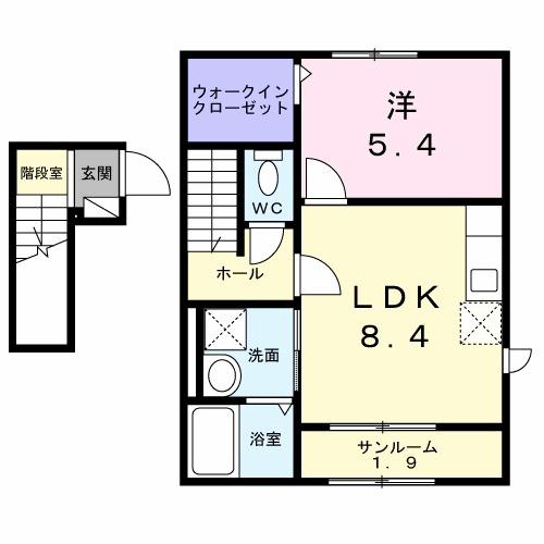 プラシード　エイワン（201） 間取り図画像