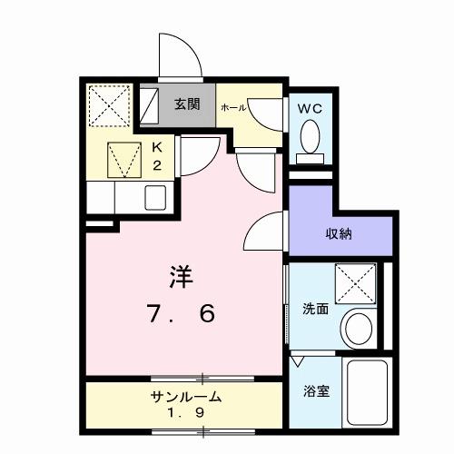 プラシード　エイワン（102） 間取り図画像