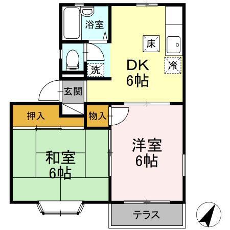 メープル関山　Ⅰ（102） 間取り図画像