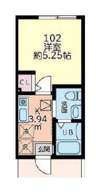 パークテラス立場（102） 間取り図画像
