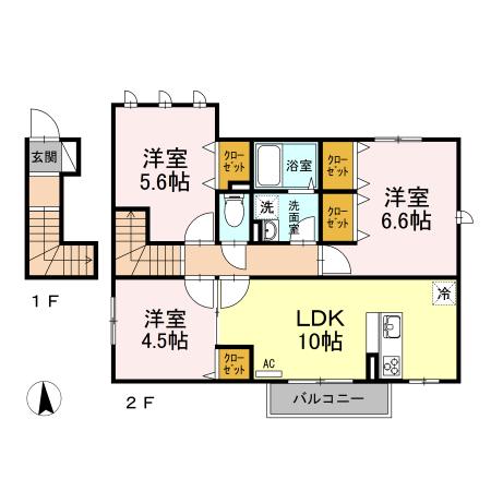 メゾンドレテ（201） 間取り図画像