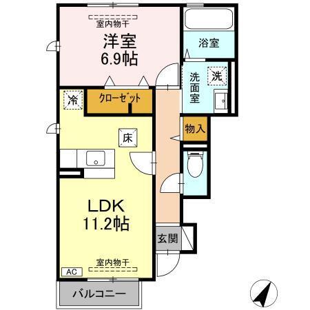 リールセゾンC（101） 間取り図画像