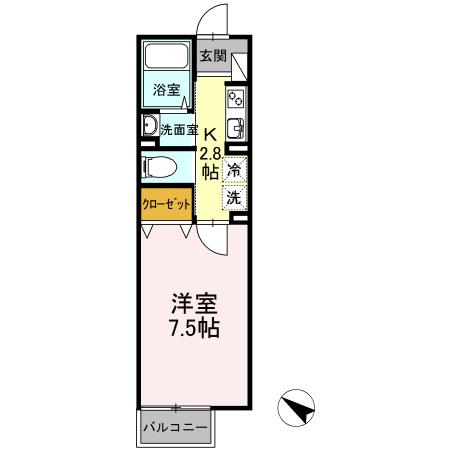 メゾン ド プランドール（203） 間取り図画像