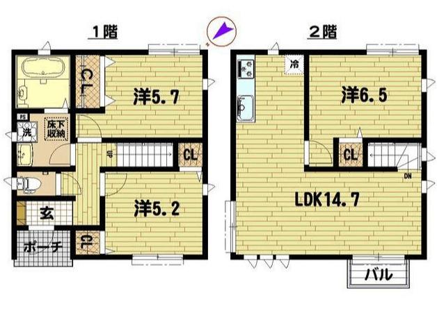 ＰＲＩＭＥ　ＡＳＳＥＴ相模が丘（2） 間取り図画像
