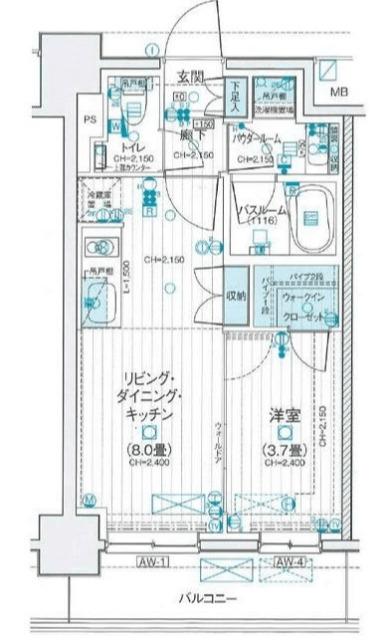 デュオステージ海老名Ⅱ（707） 間取り図画像