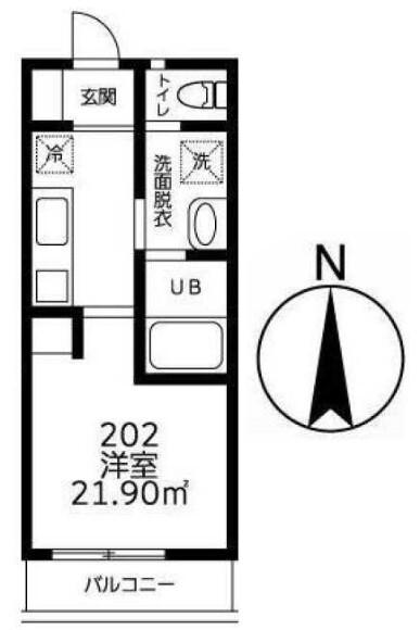 Ｂｒｉｇｈｔ　Ｓｔａｇｅ　Ｔｓｕｊｉｄｏ（202） 間取り図画像