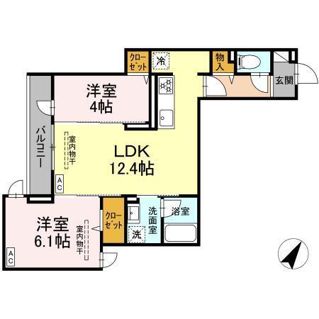 ドムスクレスト相模大野（302） 間取り図画像