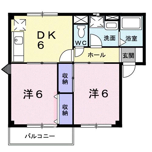 アルエットⅡ（201） 間取り図画像