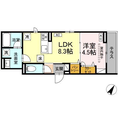 ドムスクレスト相模大野（105） 間取り図画像