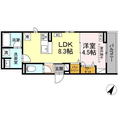 ドムスクレスト相模大野（305） 間取り図画像