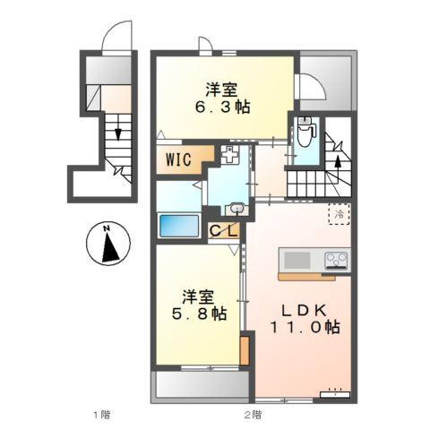 フォンターナⅠ 間取り図画像