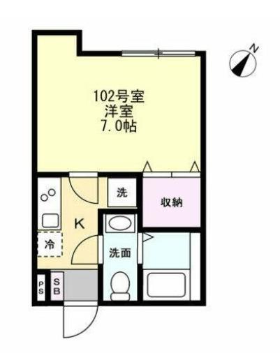ベイルーム六会（102） 間取り図画像