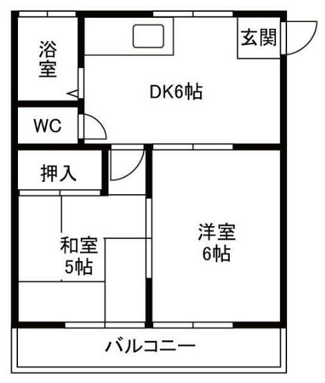 浜竹ユーホーム（201） 間取り図画像