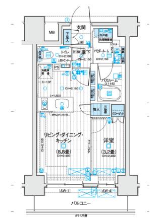 デュオステージ海老名Ⅱ（905） 間取り図画像