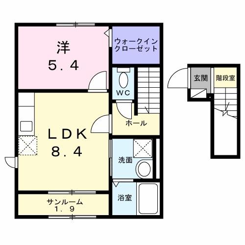 プラシード　エイワン（204） 間取り図画像