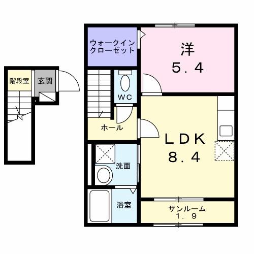 プラシード　エイワン（203） 間取り図画像