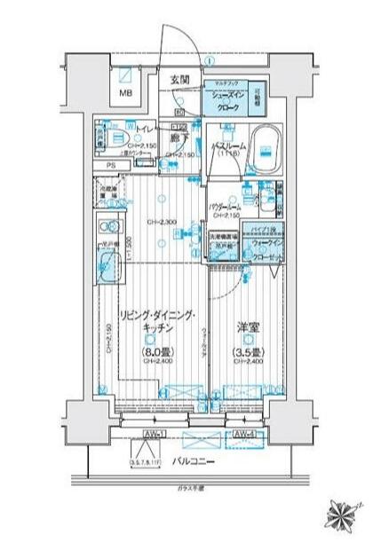 デュオステージ海老名Ⅱ（802） 間取り図画像