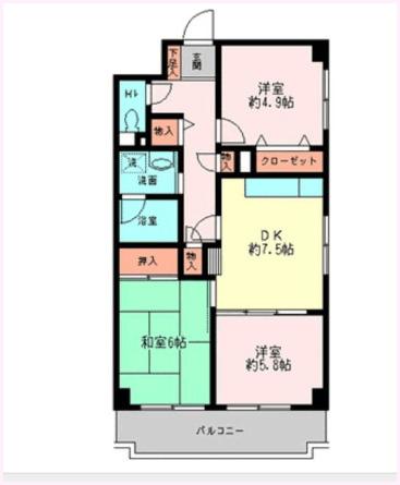 メゾンデフォンティヌ（101） 間取り図画像